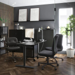 Jфисный стул - IKEA MULLFJÄLLET/MULLFJALLET, 72x72x112см, черный, МАЛЛФЬЯЛЛЕТ ИКЕА
