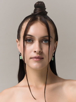 Серьги "Lollipops" Green Silver