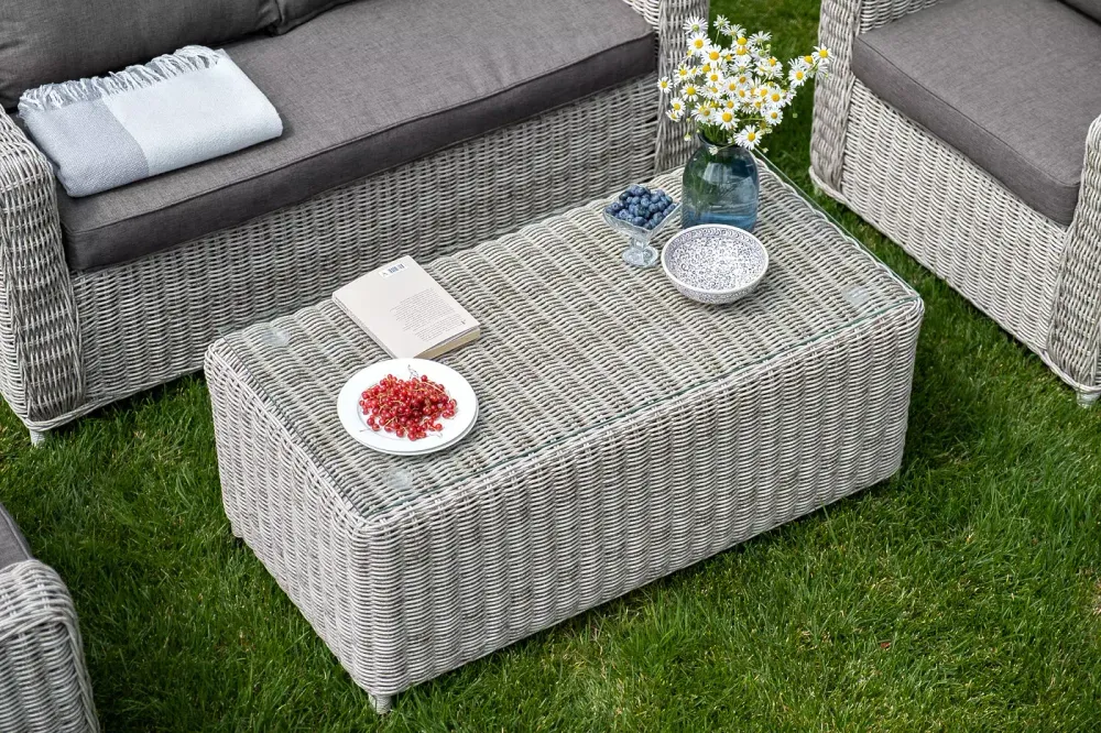 "Кон Панна" столик журнальный из искусственного ротанга, цвет бежевый