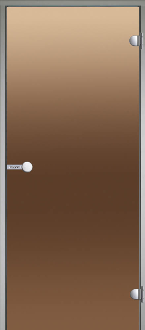 HARVIA Двери стеклянные 7/19 коробка алюминий, стекло бронза, арт. DA71901