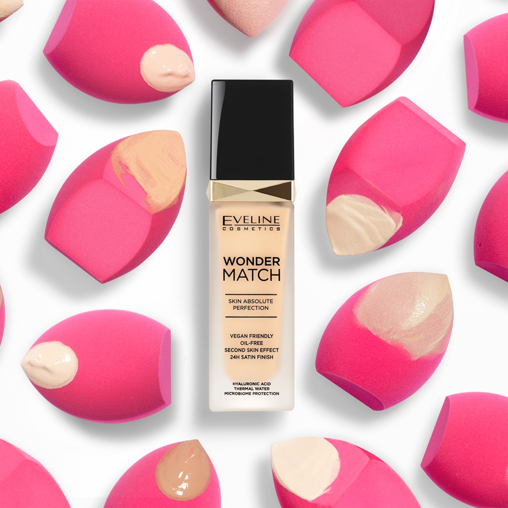 Eveline Cosmetics Wonder Match - Тональная основа с кислотой гиалуроновой оттенок 15 Natural, 30 ml