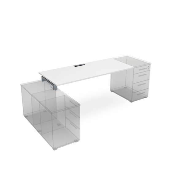 СЛТ.974 Стол рабочий прямолинейный, крепление к тумбам (1600*700*750)