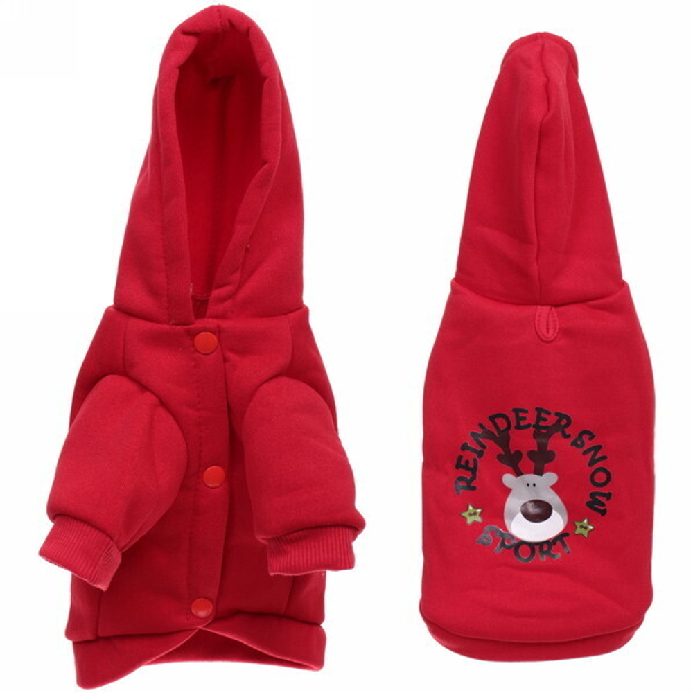 Кофта-толстовка для собаки «Deer» с капюшоном, размер XXL(40*57*40см) Ultramarine