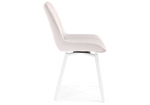 Стул на металлокаркасе Woodville Седа К крутящийся молочный, белый, ножки белые