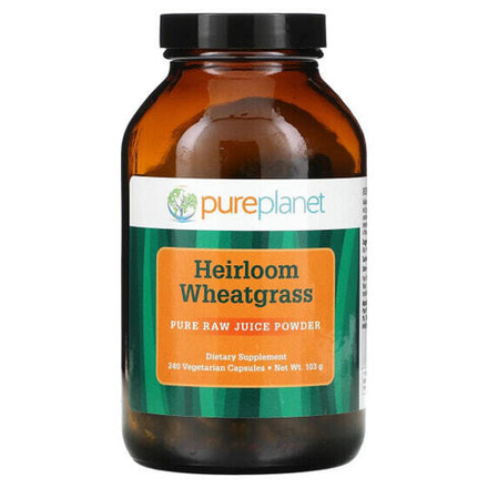 Зелень и зеленые овощи Pure Planet, Heirloom Wheatgrass, 240 вегетарианских капсул