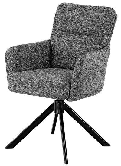 Стул обеденный, крутящийся Rue темно-серая ткань