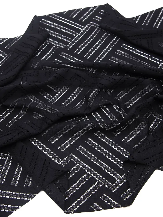 Сетка эластичная арт.0937, ромб, Италия, черный 170