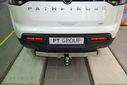 Фаркоп PT GROUP /съемный квадрат/ с нержавеющей накладкой для Nissan Pathfinder 2022-(паспорт и сертификат в комплекте)(без электрики) арт.NPA-22-991124.00