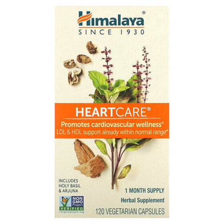 Растительные экстракты и настойки Himalaya, HeartCare, 120 вегетарианских капсул