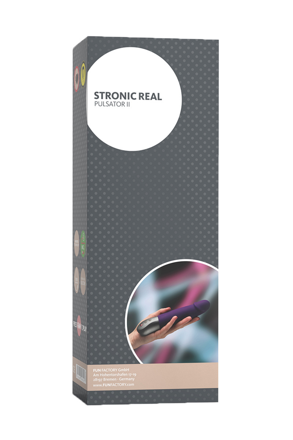 Фиолетовый пульсатор Stronic Real - 20 см