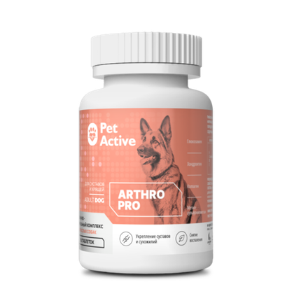 PETACTIVE Витаминно-минеральный комплекс для собак для укрепления суставов и хрящей (100 таблеток)