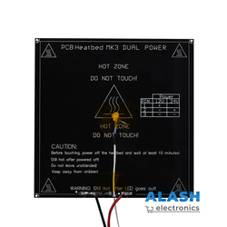 Подогреваемая платформа алюминиевая MK3 с термистором 214x214х3mm