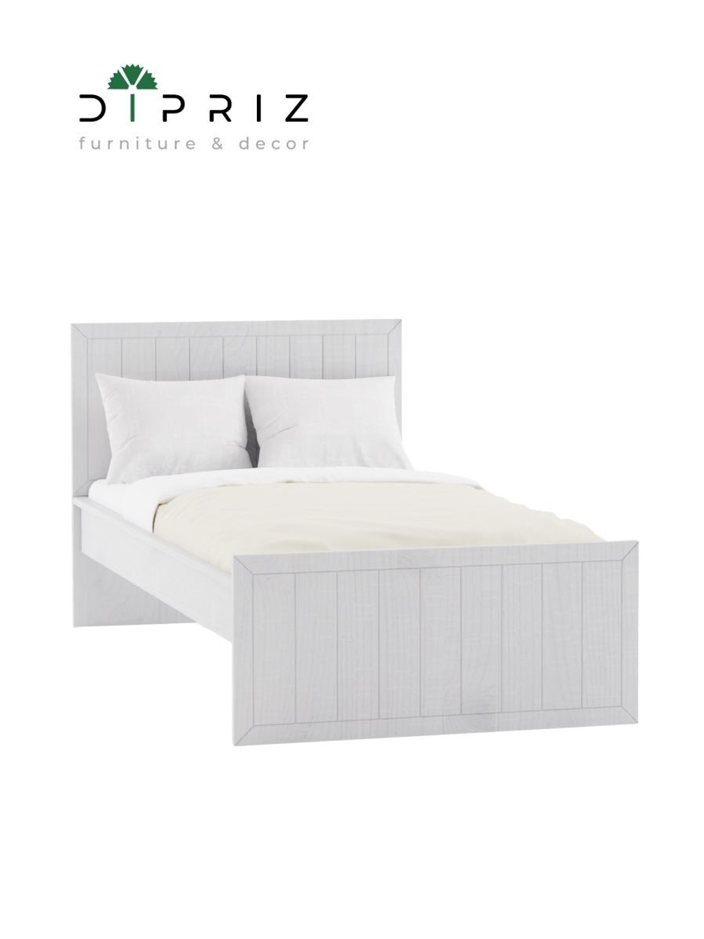 Кровать односпальная Карлос, деревянная