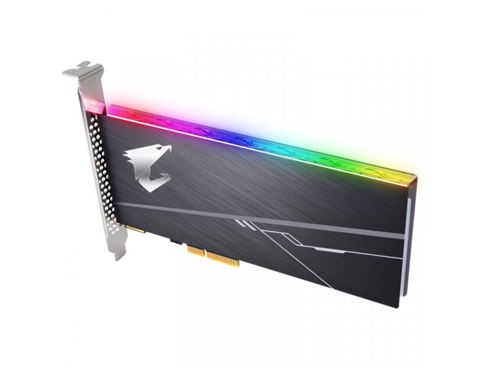 SSD накопитель Gigabyte Aorus RGB AIC 512ГБ, PCl, PCIe 3.0 x4, NVMe [GP-ASACNE2512GTTDR]