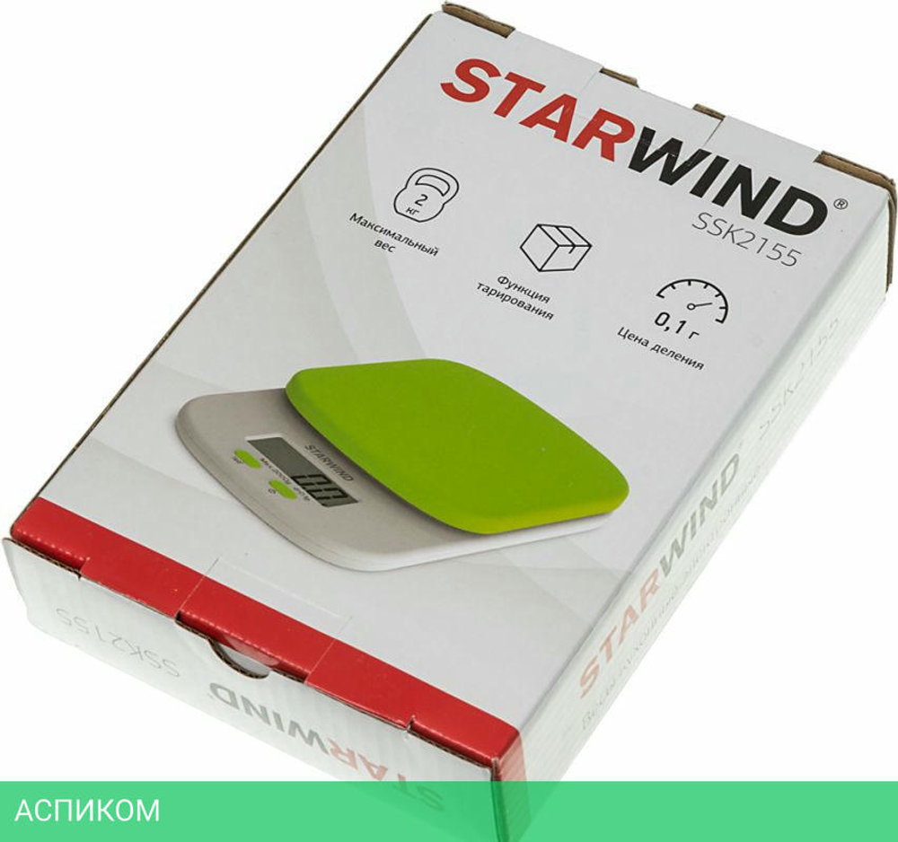 Кухонные весы Starwind SSK2155 зеленый