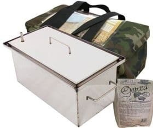 Коптильня нержавеющая сталь 2 мм. 450х250х250 с гидрозатвором