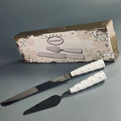 Lenardi 110120 Набор для торта лопатка и нож СЕВЕРНОЕ СИЯНИЕ в под. уп (х18)Керамика