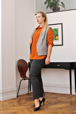 Брюки зауженные 1370о, ель #201Еа021370о