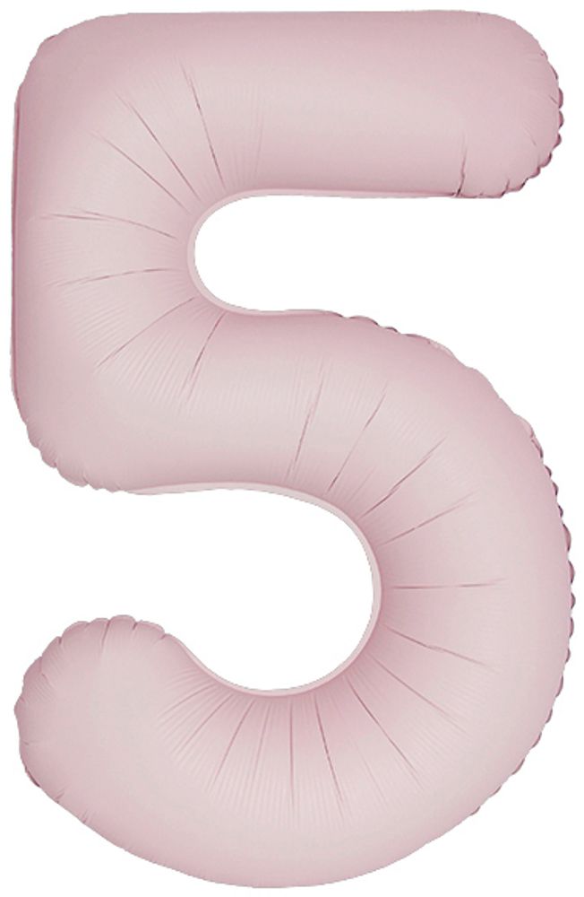 FM (40''/102 см) Цифра, 5 Slim, Пыльная роза,Сатин, 1 шт. в уп.