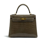 Сумка Hermes из кожи крокодила 28 см