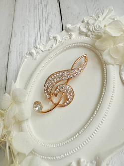 Брошь "Скрипичный ключ. Живая музыка"