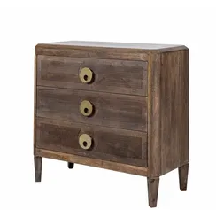 Комод c 3 ящиками Tepid из массива манго, 80х85 см