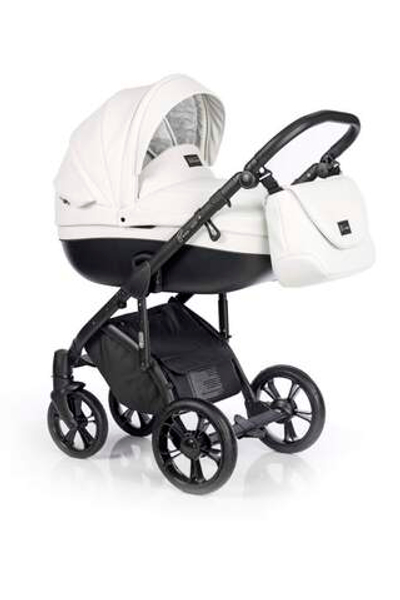 Детская коляска Roan Bass Soft 3 в 1 New 2019 (Белый) Black Diamond