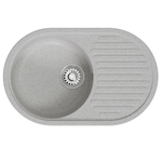 Мойка ML-GM16 КОМФОРТ овальная с крылом, серая (310), 730*460*180мм