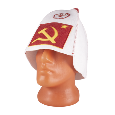 Шапка банная с аппликацией "Серп и молот"