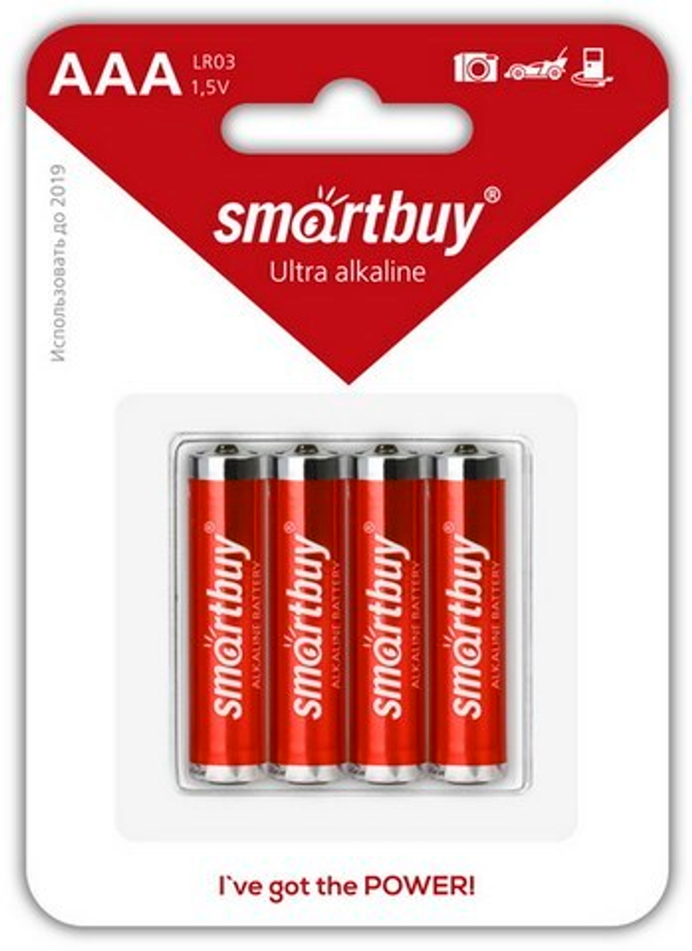 Батарейка алкалиновая Smartbuy LR03/4S ААА (SBBA-3A24S)
