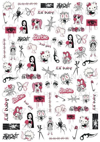 Слайдер-дизайн Crazy Shine Nails mini: Розовый