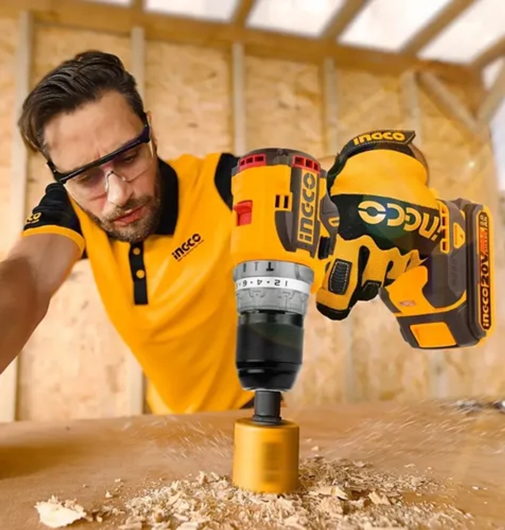 Набор ручного инструмента с шуруповертом 20 В INGCO HKTHP41662 166 шт.