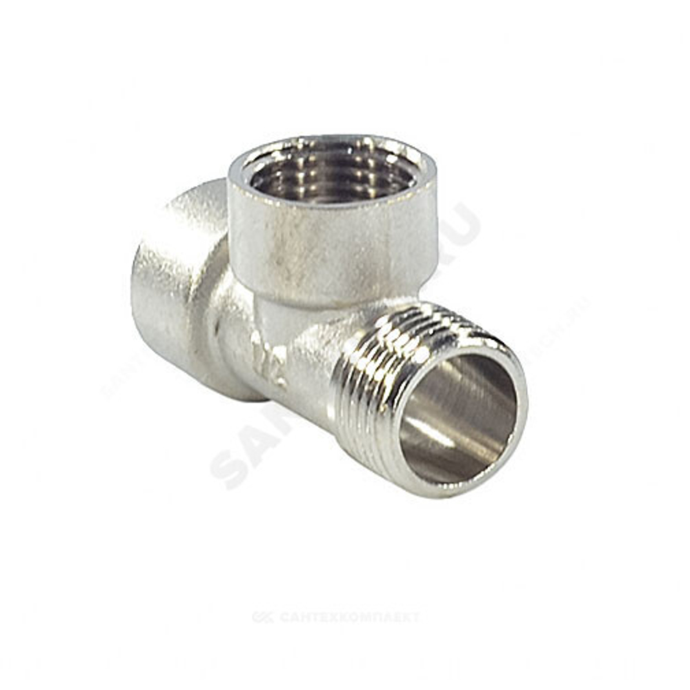 Тройник латунь никель Ду 15 (1/2") ВР/ВР/НР SantechSystems