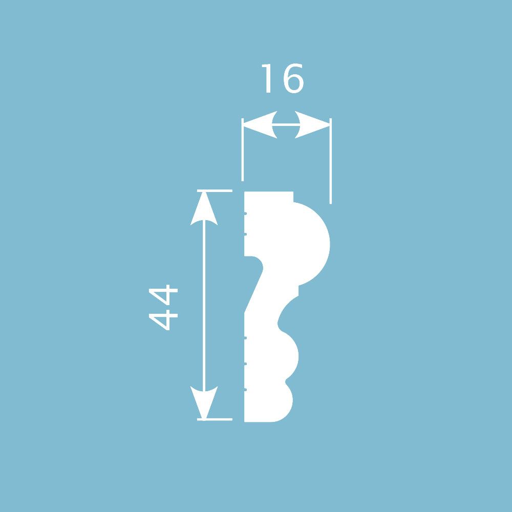 Молдинг Ecopolymer, 44x16 мм