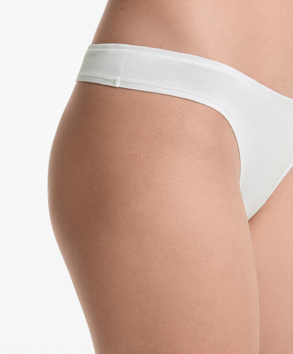 OYSHO Набор из 5 пар трусов-стрингов из хлопковой смеси, темно-синий