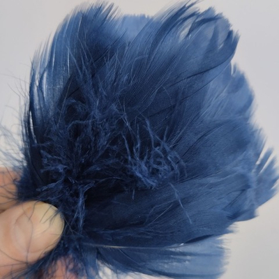 Гусиные перья 5-13 см тёмно-синие 2 сорт 20шт.