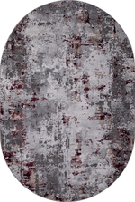 Ковер 23319 - 950 GREY / PURPLE - Овал - коллекция GRAND размер 80*150 см