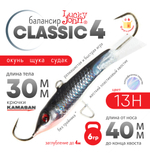 Балансир Lucky John Classic №4 без тройника (40мм, 6гр), 10шт/уп