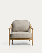 Уличное кресло Elunda из тикового дерева и бежевой веревки