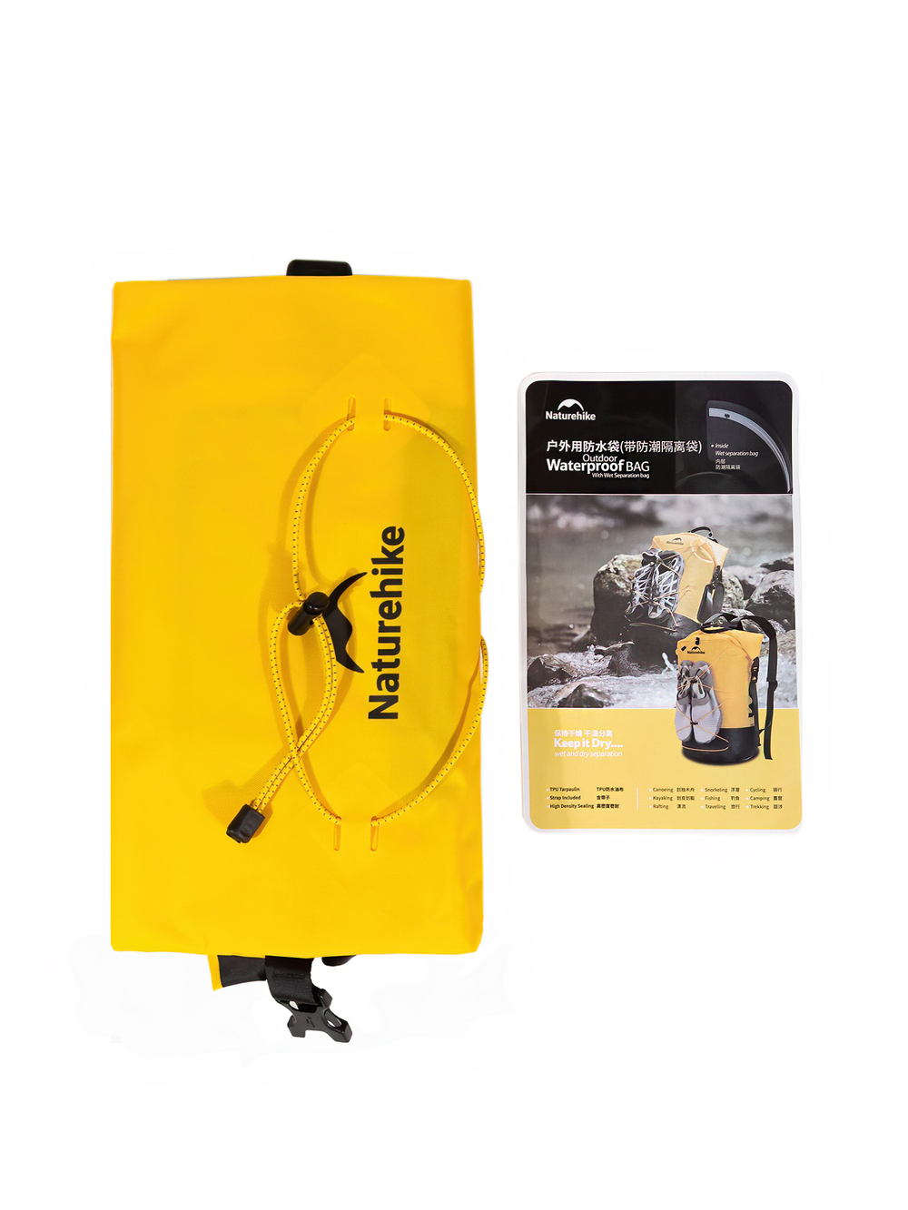 Герморюкзак Naturehike TB03-shimmer-TPU, 40л, желтый (NH21FSB04)