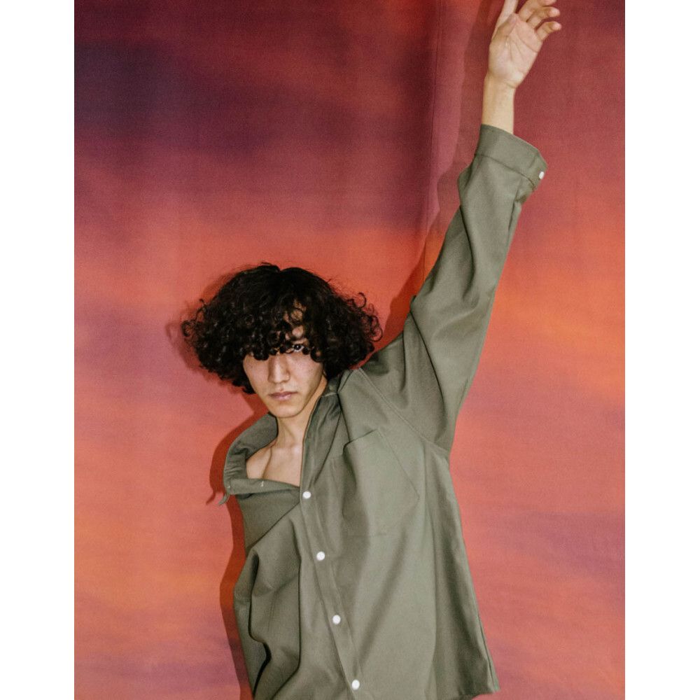 Рубашка БИЧ Плотная Хлопковая Зеленая