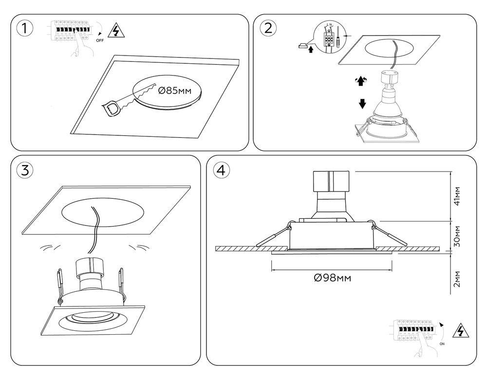 Ambrella Встраиваемый поворотный точечный светильник GU5.3 Standard Tech TN102756