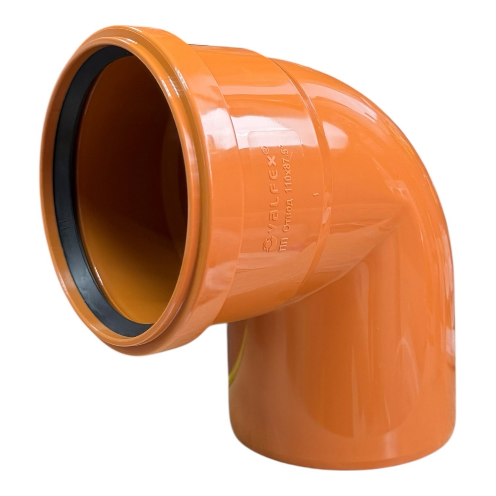 Отвод наружной канализации Valfex Ø110x87,5°