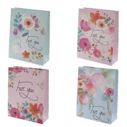 GAEM Пакет подарочный S (бумага 210г/м2, блок микс 12шт), L18 W8,5 H24 см, 4в.