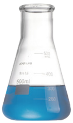 Колба коническая, 1000 мл, широкое горло