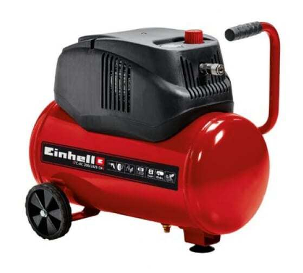 Компрессор электрический безмасляный Einhell TC-AC 200/24/8 OF 220В 1,2кВт 24л 8Атм 180л/м