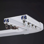 Алюминиевый карниз для штор, потолочный, двухрядный