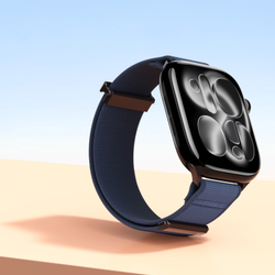 Ремешок синего цвета с магнитной фиксацией для смарт часов Apple Watch размером 42, 44, 45, 46, 49MM, серия Strap (YM Series) от Dux Ducis