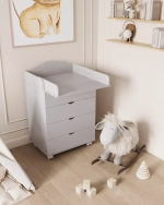 Пеленальным комод VICTORIA Incanto 800/4 (откидной столик) цвет серый