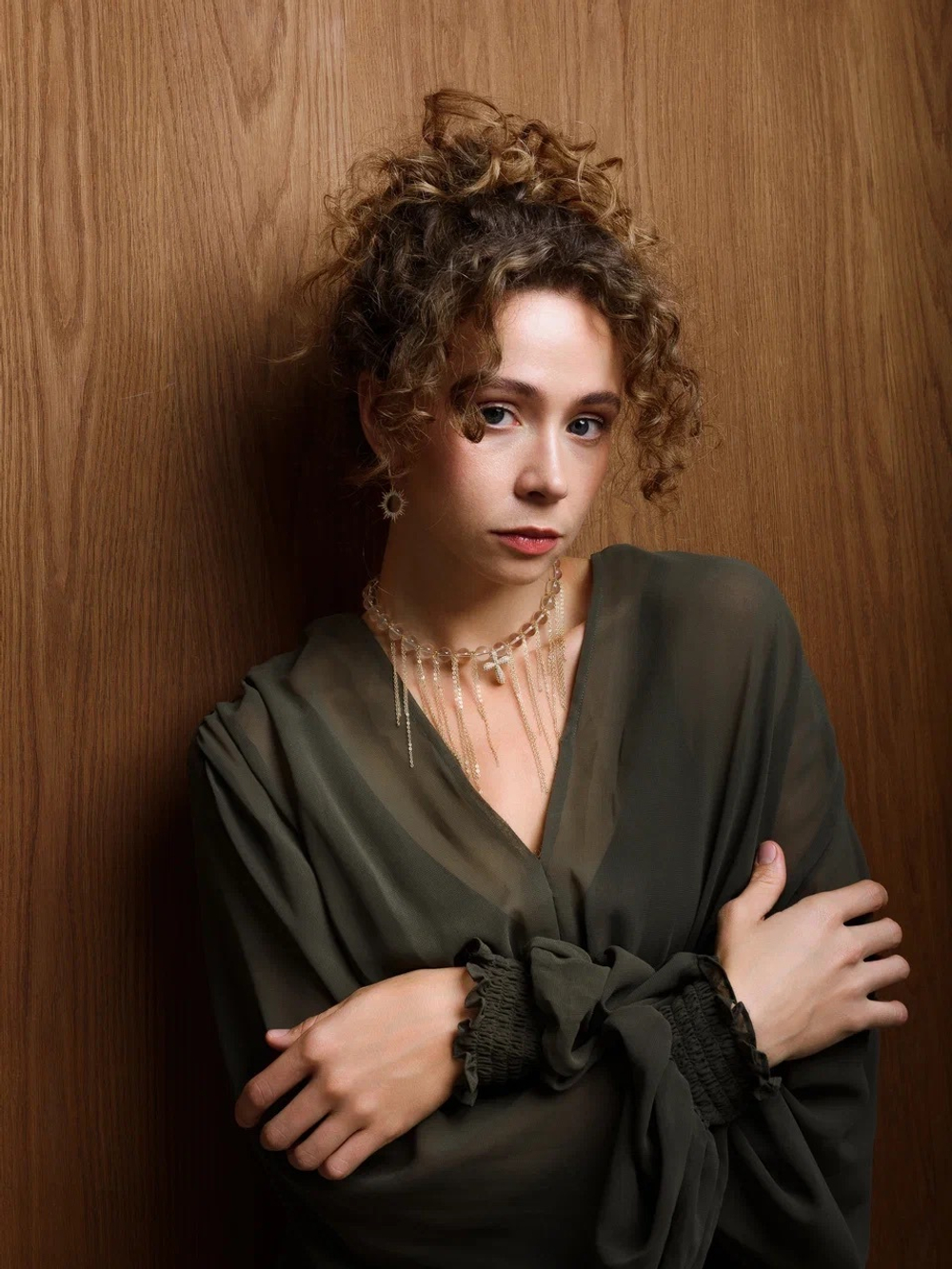 Серьги "Sun and moon" Gold